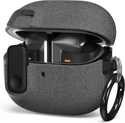 قفل حديث من VRS DESIGN لهاتف Samsung Galaxy Buds 4 Pro/Buds 4 (2026)، [مشبك قفل أمان آمن] غطاء واقٍ صلب مقاوم للصدمات مع حلقة تسلق (حجر رملي) in Kuwait