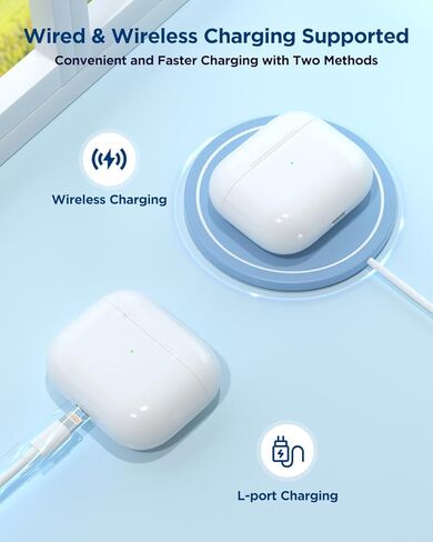 Wireless Charging Case Compatible with AirPods 3rd Generation, AirPod 3rd Gen Charger Cases Replacement with Bluetooth Pairing Sync Button (Case Only) in Saudi Arabia