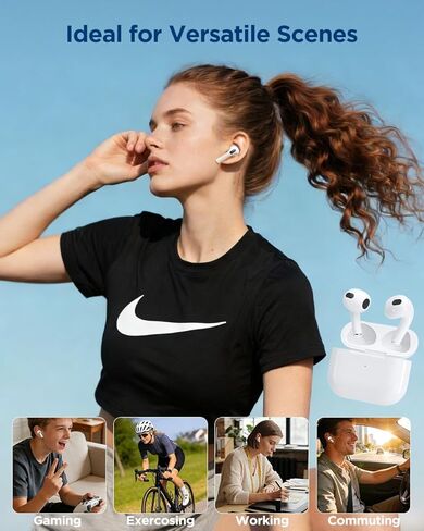 Wireless Charging Case Compatible with AirPods 3rd Generation, AirPod 3rd Gen Charger Cases Replacement with Bluetooth Pairing Sync Button (Case Only) in Saudi Arabia