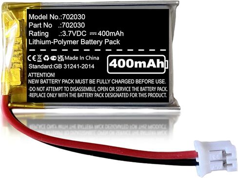 Nzzz 400 مللي أمبير 3.7 فولت 702030 بطارية ليبو مع سلكين JST PH2.0mm موصل 702030 بطارية قابلة للشحن مقاومة درجات الحرارة العالية لمكبرات الصوت حافظة شحن مشغلات MP3/4/5 وجهاز لاسلكي in Kuwait