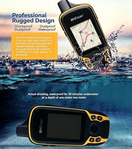 جهاز ملاحة GPS محمول NAVA F30، شاشة عرض خرائط ملونة، معدات مسح دقة الأرض للتنزه في الهواء الطلق والصيد والمغامرات والسفر in Kuwait