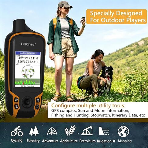 جهاز ملاحة GPS محمول NAVA F30، شاشة عرض خرائط ملونة، معدات مسح دقة الأرض للتنزه في الهواء الطلق والصيد والمغامرات والسفر in Kuwait