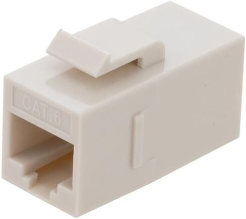 NavePoint CAT6 UTP وصلة Keystone مضمنة، RJ45 أنثى إلى RJ45 أنثى، أداة إضافية، 25 حزمة، عاجي in Saudi Arabia
