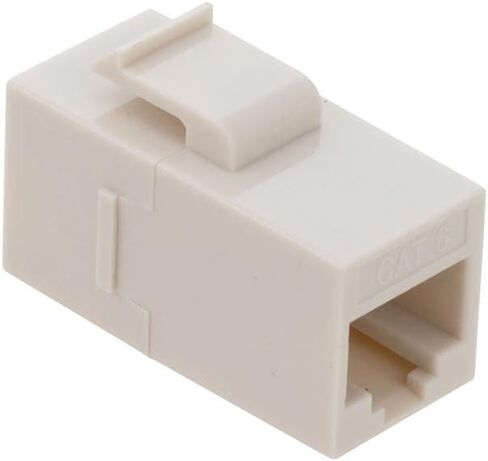 NavePoint CAT6 UTP وصلة Keystone مضمنة، RJ45 أنثى إلى RJ45 أنثى، أداة إضافية، 25 حزمة، عاجي in Saudi Arabia