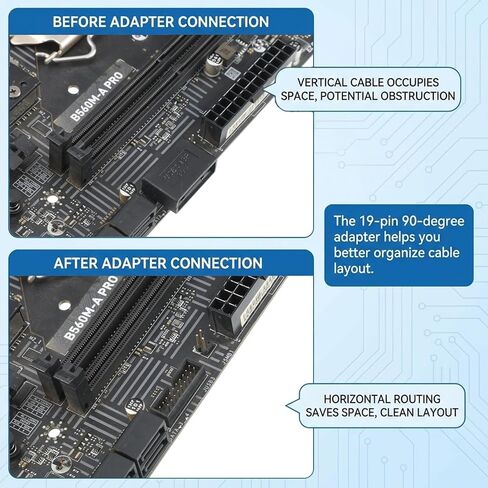2 Pack Down Right Angle USB 3.0 19-pin Connector USB 3.0 90 Degree Adapter 19/20 Pin Up Down Male to Female Extension L Turn Right Angle Power Adapter for Desktop Motherboard Internal Header Adapters in Saudi Arabia
