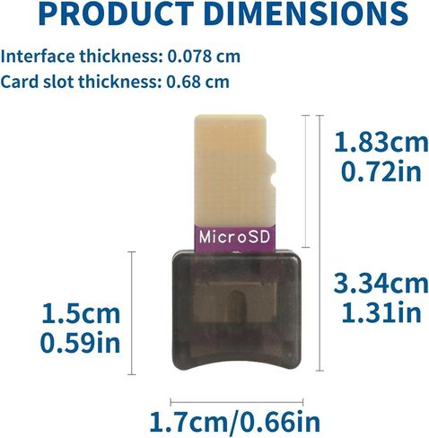 Micro SD/TF Memory Card Male-to-Female Extension Adapter with Housing Expansion Test Tool Compatible with Car GPS, Raspberry Pi and 3D Printers in Saudi Arabia