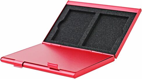 Foto&Tech RED Aluminum Memory Card Carrying Case 4 Slots Compatible with Compact Flash Card Lexar SanDIsk Kingston Sony in Saudi Arabia