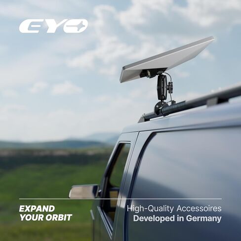 EYO Clamp Mount لـ Starlink Mini - حامل مضاد للسرقة للمركبات الترفيهية والقوارب والتخييم والشرفة ورف السقف - حامل Starlink مع نظام قفل مزدوج، سهل التركيب، مشبك قابل للتعديل - تصميم خالٍ من الصدأ in Saudi Arabia