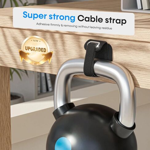 Cable Management Under Desk, 【All Power Strip Compatible】 Enhanced Grip Cord Organizer for Large Cable Bundle, Reusable Wire Clips Hider with Tight and Lock Design, Home Office Essentials,8 Pair in Saudi Arabia