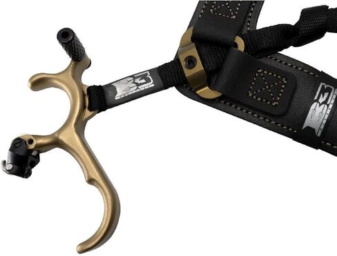 B3 Archery Ranger 3 مقبض أصابع لإطلاق التوتر الخلفي مع حزام مشبك موصل مرن وحزام معصم مبطن لصيد القوس والمنافسة in Saudi Arabia