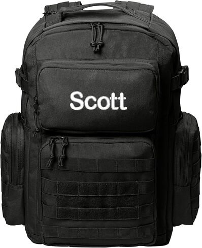 Personalized Tactical Backpack, Range Bag, Loop Panel for Badges and Patches, Military Bag, Monogrammed Name, Olive Drab in Saudi Arabia