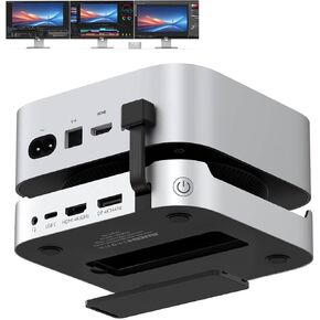 TobenONE 13-in-1 Mac mini M4 Dock with 8TB SSD Enclosure, Mac mini M4 Hub Stand for Mac mini M4/M4 Pro 2024, 4K@144Hz DP, 4K@60Hz HDMI, 5 USB (Max 10Gbps), SD/Micro SD, Audio, One-Touch Power Button in Kuwait