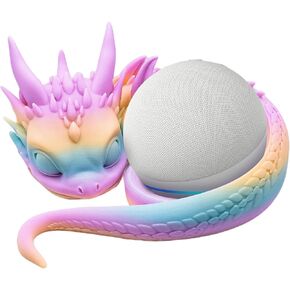 Dragon-Shaped Speaker Stand 3D Printed - Cute Fantasy Decor Holder for Echo Dot (3rd/4th/5th Gen), Plastic Desktop Accessory for Gaming & Home Decor in Saudi Arabia