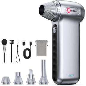 Electric Air Duster 180000RPM, Powerful Cordless Compressed Air Duster with 3-Speed Mini Air Duster Blower, Rechargeable Dust Cleaner for Computer Keyboard, PC, Car, Outdoor & Home Cleaning in Saudi Arabia