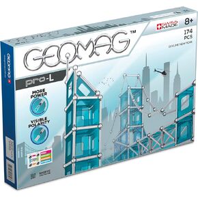 Geomag Swiss-Made Pro-L Magnetic Construction & Engineering System 110-Piece Building Set for Kids Ages 8+, Sticks & Connectors, STEM Montessori Educational Toy, Creativity, Engineering Fun in Kuwait