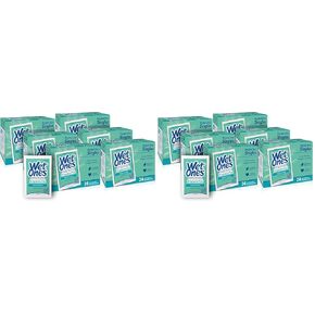 Wet Ones Hand and Face Wipes Singles, Unscented Wipes for Sensitive Skin | Individual Wipes, Hand Wipes Individually Wrapped | 24 ct. (6 pack) in Saudi Arabia
