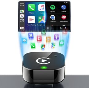 2026 Upgraded 2-in-1 Wireless CarPlay Adapter for iPhone & Android Auto, Plug and Play, Convert Wired to Wireless, Fast Auto-Connect & No Latency, USB-A/USB-C for 98% Factory Wired Cars in Saudi Arabia