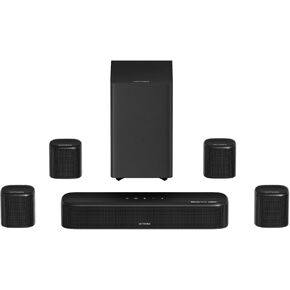 نظام صوت محيطي 7.1 قناة من ULTIMEA للتلفزيون، شريط صوت Dolby Atmos مع 4 مكبرات صوت محيطية، VoiceMX، BassMX، شريط صوت بقوة 420 وات للتلفزيون الذكي، HDMI eARC، التحكم في التطبيق، Aura A60 Pro، موديل 2026 in Kuwait