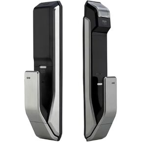 Compatible for Samsung Fingerprint Digital Door Locks Push Pull Keyless Fingerprint SHS-DP618 English Version Big Mortise AML340(718 Sliver Pull) in Saudi Arabia