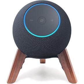 حامل خشبي حقيقي لـ Echo dot max (طراز جديد) تم إصداره عام 2025، ملحقات حامل ثلاثي القوائم على سطح المكتب لحماية الصوت المنقط للحصول على صوت أفضل، حامل خشبي ثابت وآمن لمكبر صوت Alexa (جوز) in Kuwait