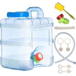 Water Container with Spigot, Camping Water Storage with Tap, Plastic Water Jug, Multifunction Water Tank for Outdoor, Hiking, Vehicle, Car, Emergency Stroage (1.32Gal) in Saudi Arabia