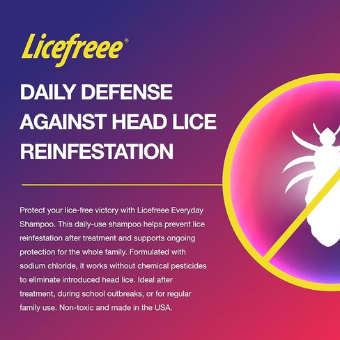 Licefreee Everyday Shampoo, Daily Maintenance Lice Shampoo, 8 Fluid Ounces in Kuwait