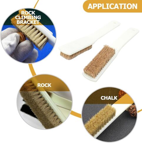 NUOBESTY 2pcs Rock Climbing Brush Boar Bristle and Sturdy Handle, Outdoor Sports Cleaning Tool for Boulder and Stone Holds, Convenient Climbing Supplies in Saudi Arabia