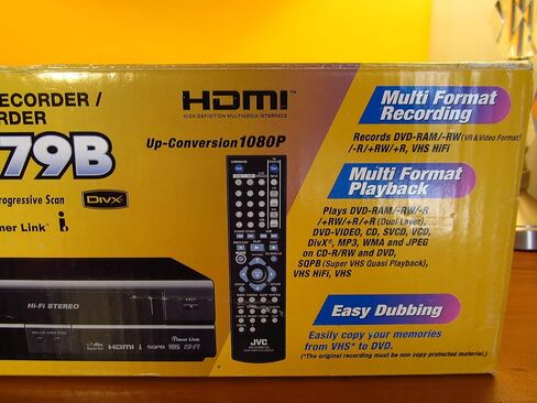 JVC DRMV79B Tunerless 1080p Upconverting DVD Recorder VCR Combo (Renewed) in Saudi Arabia