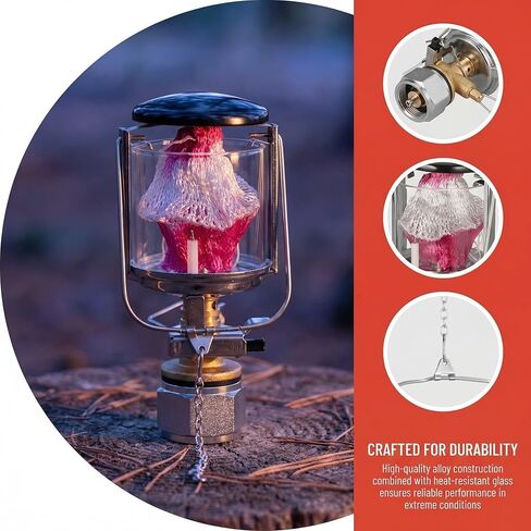 Angoily Portable Gas Lantern Mapp Gas Lamp with Protective Case, Camping Fuel Lantern for Outdoor Hiking and Emergency Illumination in Saudi Arabia