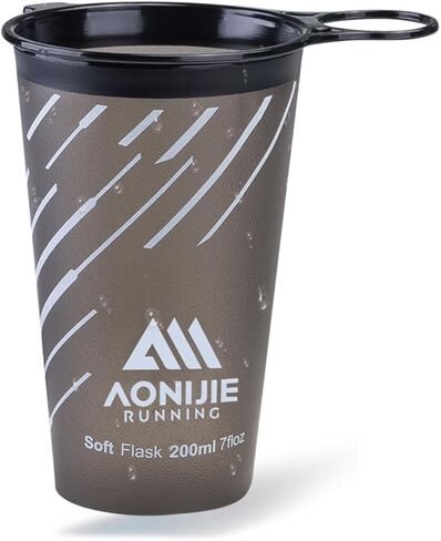 AONIJIE Collapsible Cup 200ml – Foldable Hiking Cup, Ultra Portable Soft Cup for Trail Running, Camping & Travel, Silicone Water Cup for Outdoor Hydration - White in Saudi Arabia