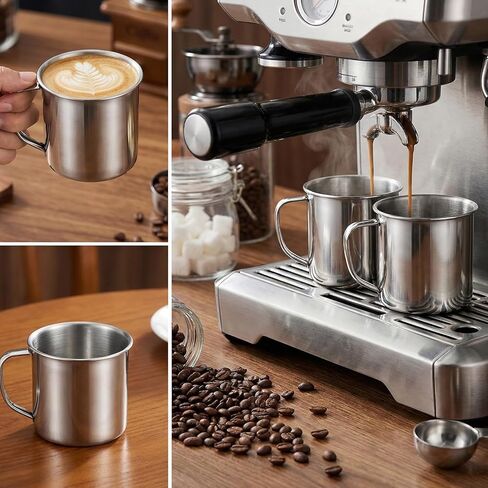 6 Pack Stainless Steel Coffee Mug with Handle, 18.5 Oz Unbreakable Portable Hiking Cup Metal Cups Camping Mug, Perfect for Home, Travel, and Camping, Hot Cold Drinks in Saudi Arabia