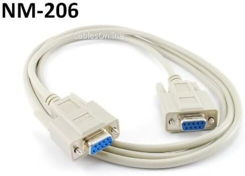 CablesOnline 6ft Null Modem DB9 Female to Female Data Transfer Cable (NM-206) in Saudi Arabia