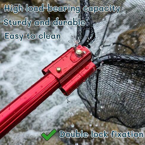 High Strength Heavy Duty Extra Large Aluminum Landing Net - Telescoping Handle (67-85inch), 27in Net Opening for Saltwater Fishing, Boat, Pier, River Angling in Saudi Arabia