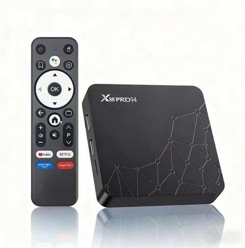 Android TV Box 14.0، Android Box RK3518mini 2GB RAM 16GB ROM دعم Dual-WiFi 2.4G/5.8G WiFi6 BT5.0 USB3.0 Ethernet 10/100M LAN 8K 3D HDR10 HD Video Android Box in Kuwait