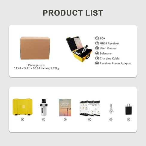 SMA25R Net GNSS RTK Survey Equipment, Android Handheld GPS Positioning Rover Receiver with Software, CORS Connection, 10cm Accuracy by PPP, 0-60° Tilt Compensation, for Land Surveying, Construction in Saudi Arabia