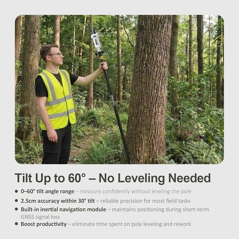 SMA25R Net GNSS RTK Survey Equipment, Android Handheld GPS Positioning Rover Receiver with Software, CORS Connection, 10cm Accuracy by PPP, 0-60° Tilt Compensation, for Land Surveying, Construction in Saudi Arabia