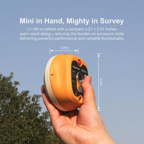 L1-AR GNSS RTK Base+Rover - مُجمع RTK GPS المحمول مع برنامج ومراقبة مرئية مع كاميرا، مصراع عالمي بدقة 2 ميجابكسل، ودقة 2 سم، ومسح إمالة 120 درجة | الدعم المهني in Kuwait