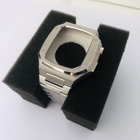 316L Stainless Steel Luxury Rugged Metal Case Band For Apple Watch Band 41mm 44mm 45mm Protective Case Cover for iWatch Series 9 8 7 41mm 45mm and Series SE3 SE2 6 5 4 SE 44mm Mod Kit in Saudi Arabia