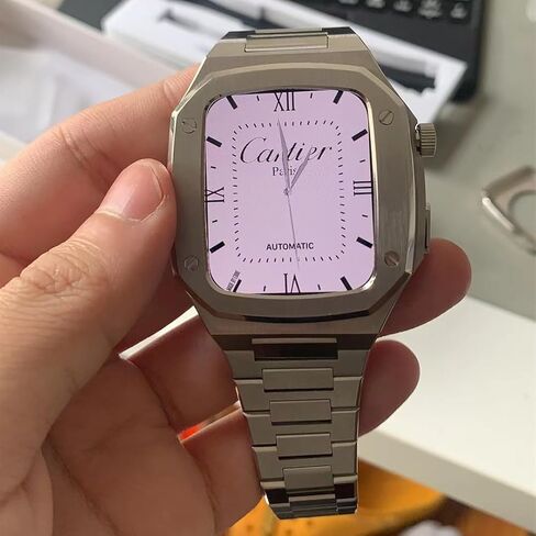 316L Stainless Steel Luxury Rugged Metal Case Band For Apple Watch Band 41mm 44mm 45mm Protective Case Cover for iWatch Series 9 8 7 41mm 45mm and Series SE3 SE2 6 5 4 SE 44mm Mod Kit in Saudi Arabia