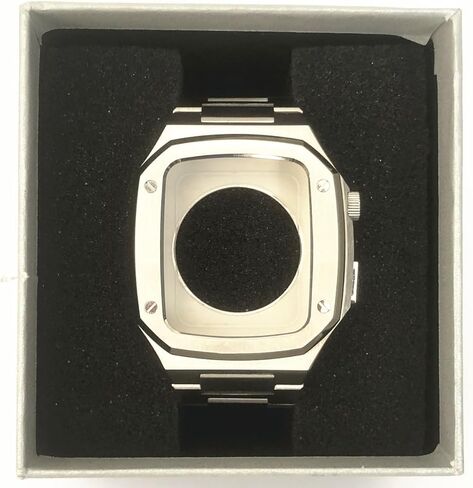 316L Stainless Steel Luxury Rugged Metal Case Band For Apple Watch Band 41mm 44mm 45mm Protective Case Cover for iWatch Series 9 8 7 41mm 45mm and Series SE3 SE2 6 5 4 SE 44mm Mod Kit in Saudi Arabia