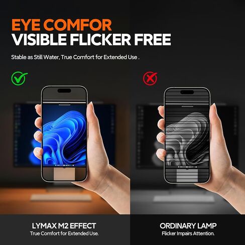شريط إضاءة شاشة LYMAX وشريط إضاءة شاشة RGB، مصباح كمبيوتر USB للعناية بالعين، شريط إضاءة شاشة خافت، مناسب لجميع الشاشات مع وحدة تحكم لاسلكية، إضاءة خلفية، لا وهج الشاشة للمكتب المنزلي in Kuwait