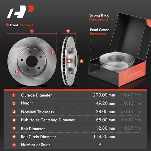 A-Premium Front and Rear Drilled and Slotted Disc Brake Rotors + Ceramic Pads Kit Compatible with Select Nissan Models - Quest 2004-2009/2011-2017, 12-PC Set in Saudi Arabia