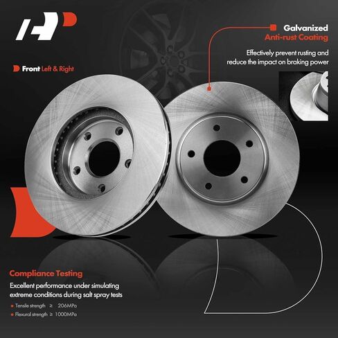 A-Premium Front and Rear Drilled and Slotted Disc Brake Rotors + Ceramic Pads Kit Compatible with Select Nissan Models - Quest 2004-2009/2011-2017, 12-PC Set in Saudi Arabia