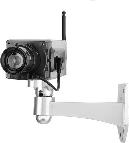Outdoor Indoor Power Simulation Fake Dummy Camera Security CCTV LED Flashing Light Silver in Saudi Arabia