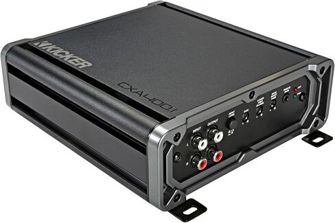 Kicker 46CXA4001 400W CX Series Mono Class D Subwoofer Amplifier + SoundBox 4 Gauge Amp Kit Bundle - أسلاك AWG كاملة، 5000 واط، واحد أوم ثابت، متغير 12 ديسيبل كروس، KickEQ Bass Boost in Kuwait