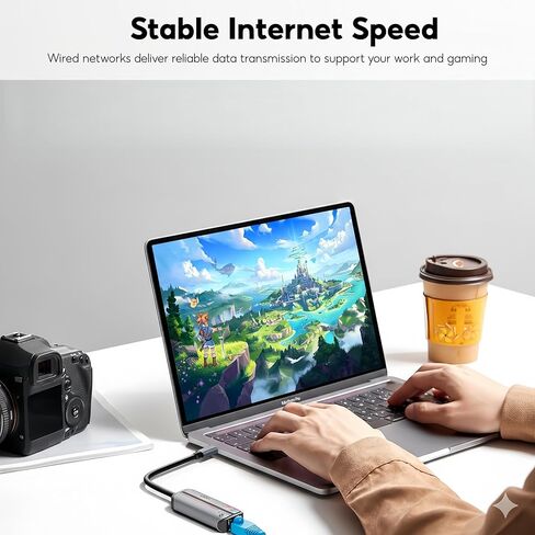 2-in-1 USB-C Ethernet Adapter, 2.5G/1G/100Mbps RJ45 LAN Converter with PD 87W Fast Charging, Plug-and-Play for Laptops (Windows/macOS/Linux) in Saudi Arabia