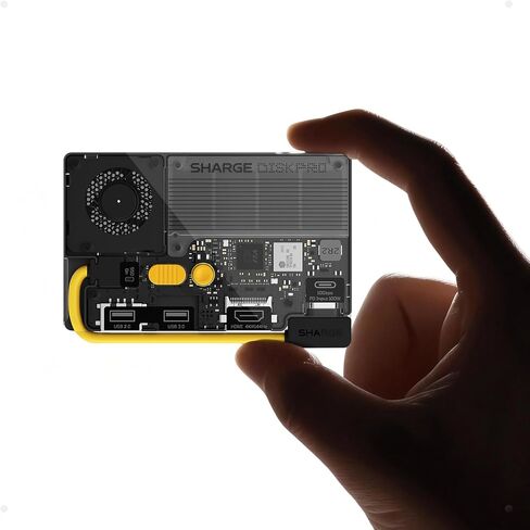 محرك أقراص SSD محمول بسعة 4 تيرابايت من شارج مع مروحة تبريد نشطة، ومحور 4 منافذ مع HDMI 2.1، وكابل مدمج بسرعة 10 جيجابت في الثانية، ومحرك أقراص الحالة الصلبة الخارجي المغناطيسي لأجهزة MacBook، والكمبيوتر الشخصي والمزيد - أصفر in Saudi Arabia