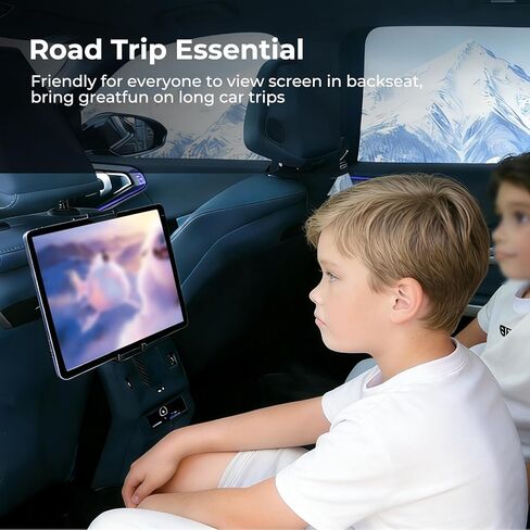 Car Tablet Mount for BMW X5 X6 X3 iX 5-Series 7-Series G05 G06 G45 G60 Accessories, 360° Rotation, Fit Up to 15-inch Car Headrest Tablet Holder for Back Seat Travel Road Trip Essentials in Saudi Arabia