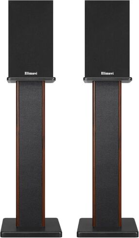 Elimavi Universal Floor Speaker Stands, 22.64 Inch Surround Sound Stands Supports 150LB, Non-Slip Pads & Cable Ties, for Bookshelf Speakers,Satellite Speakers,Studio Monitors, Easy Installation,Black in Saudi Arabia