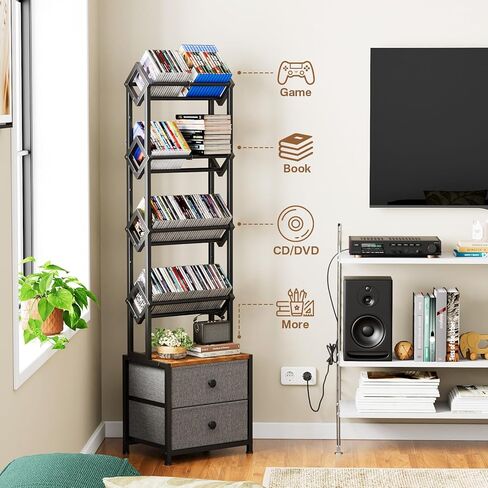 CD Storage Rack Bundle – Multi-Functional Organizer Set for CDs, DVDs, VCDs, Games – Space-Saving, Sturdy & Versatile Media Shelf Combination in Saudi Arabia